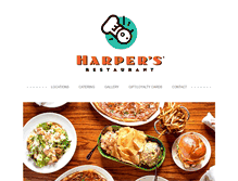 Tablet Screenshot of harpersrestaurants.com